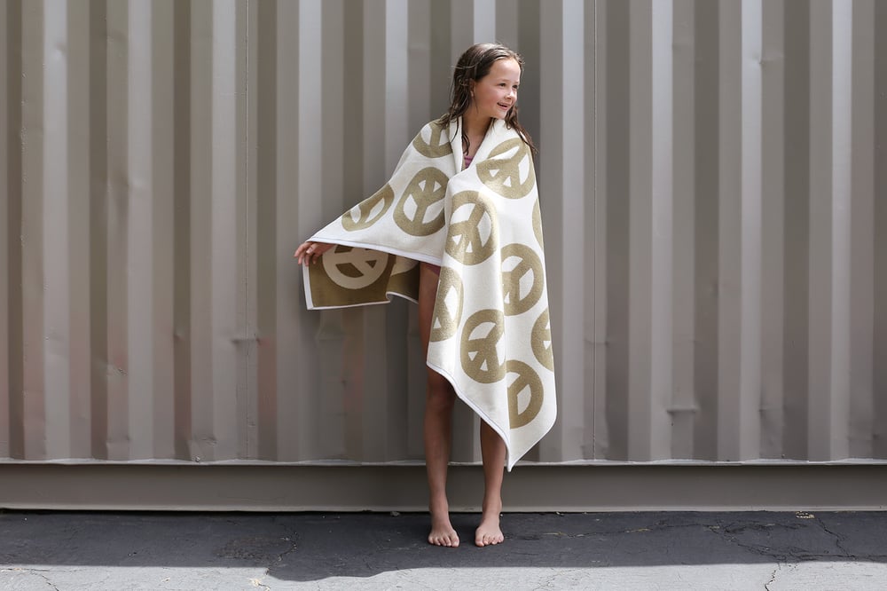 Image of Simple Peace Towel <div>Bronze–Scour</div>