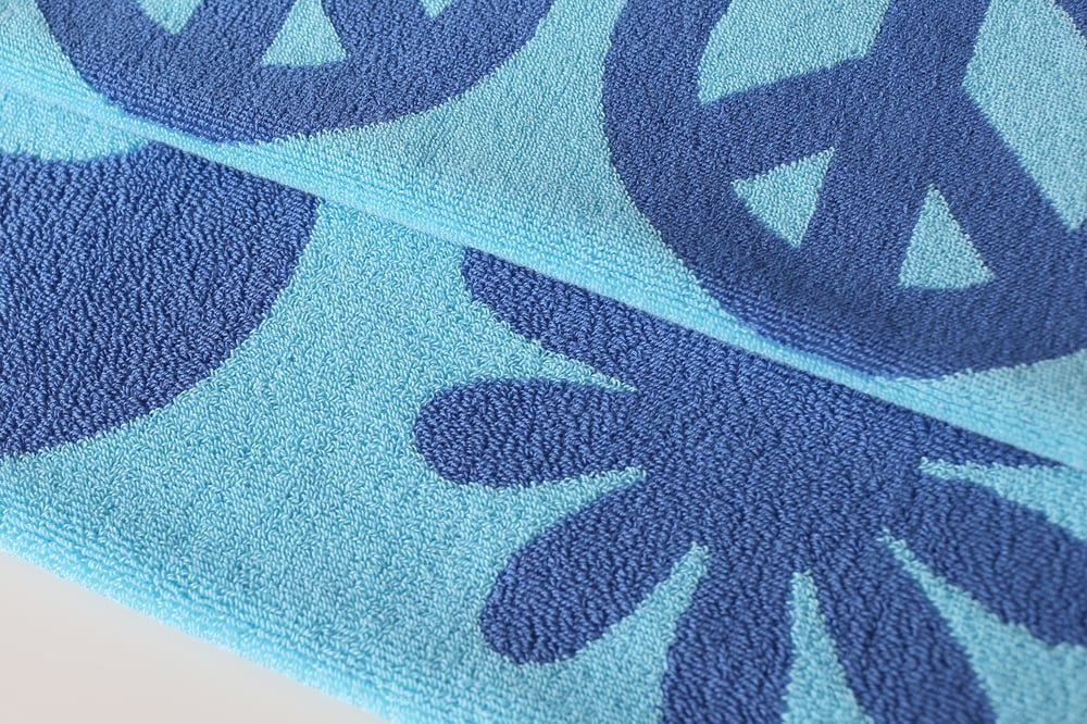 Image of Simple Peace Kid Towel<div>Aqua–Night</div>
