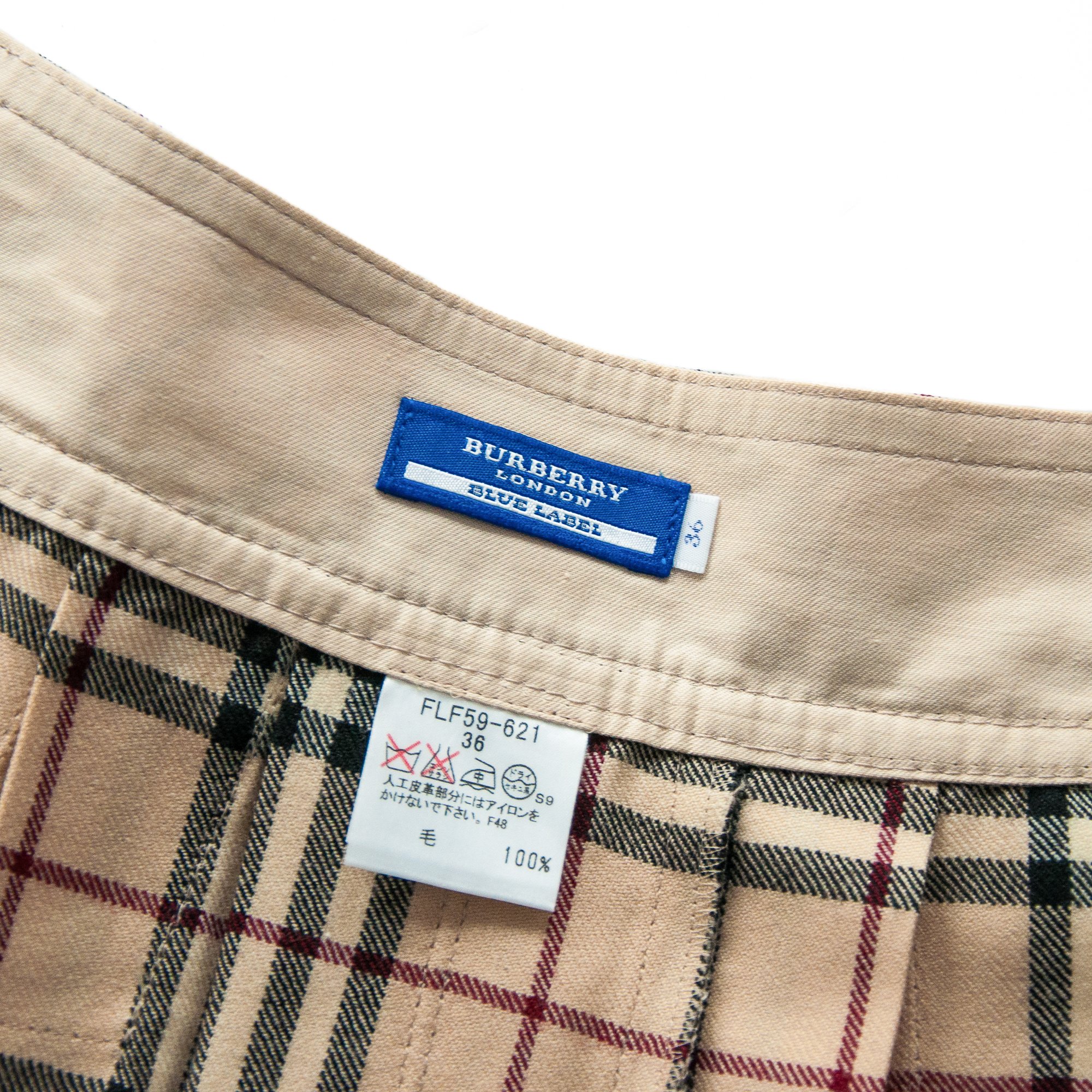 Image of  Burberry Nova Check Kilt Mini Skirt 