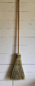 Kitchen Broom, Sewn, with Hardwood Handle