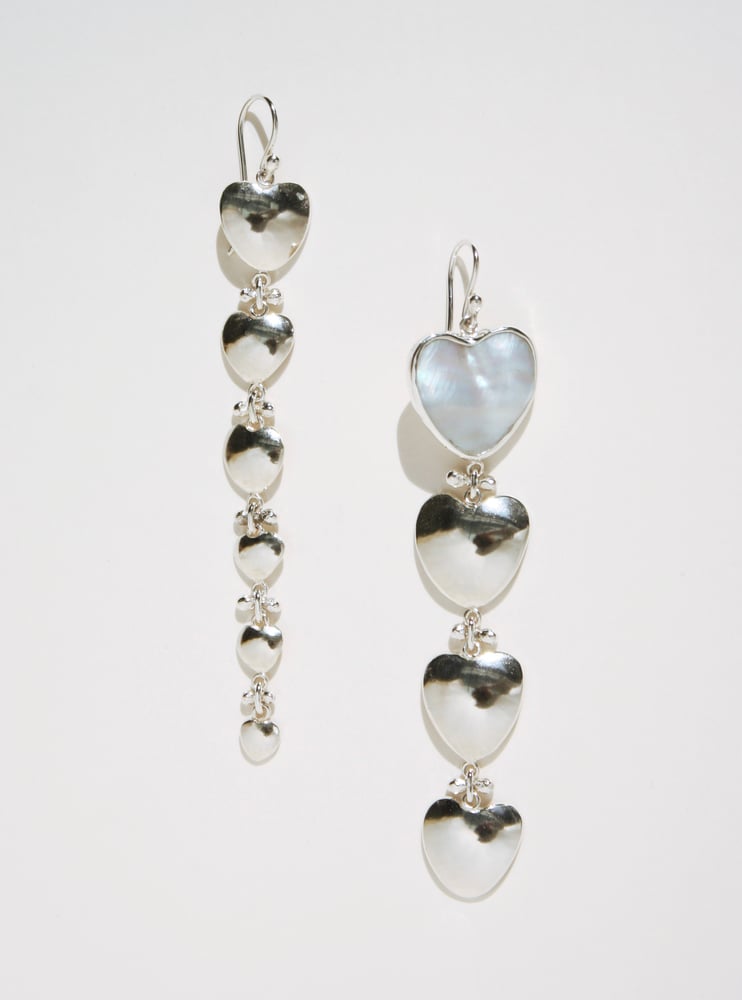 Image of Heart Chain Earrings