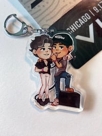 Image 2 of Riot Fest 2022 William Beckett & Gabe Saporta 2.5in Acrylic Charm