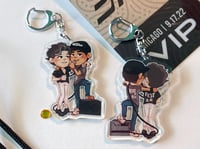 Image 1 of Riot Fest 2022 William Beckett & Gabe Saporta 2.5in Acrylic Charm