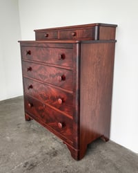 Image 3 of Late 19th Century Flame Walnut Highboy Dresser