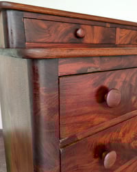 Image 6 of Late 19th Century Flame Walnut Highboy Dresser