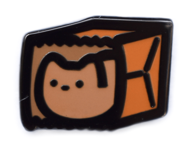Brown Bag Cat Mini Pin