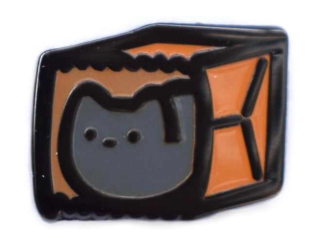Black Bag Cat Mini Pin