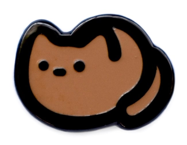 Brown Loaf Cat Mini Pin