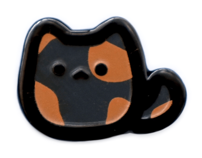 Tortoise Shell Sitting Cat Mini Pin
