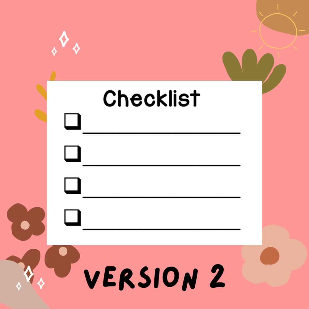 Blank Checklist Stamp