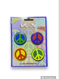 Peace Sign 4 Button Pin Set 