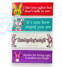 Image 1 of Its Happy Bunny Bumper Sticker