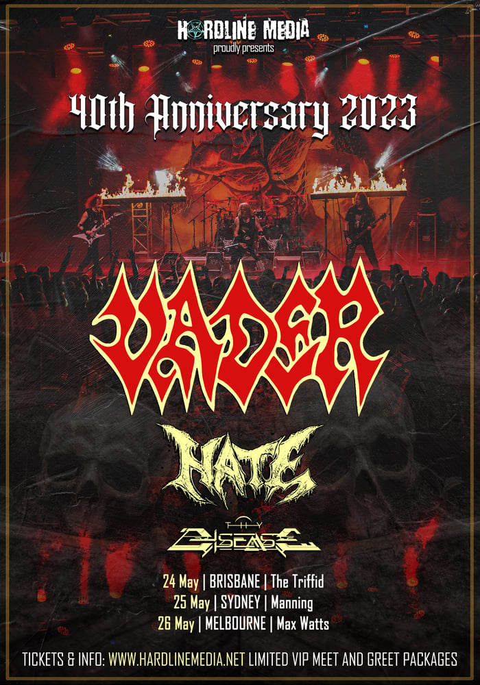 Image of VADER / HATE / THY DISEASE - Tour Poster - BEER COOLER AUSTRALIAN TOUR 2023