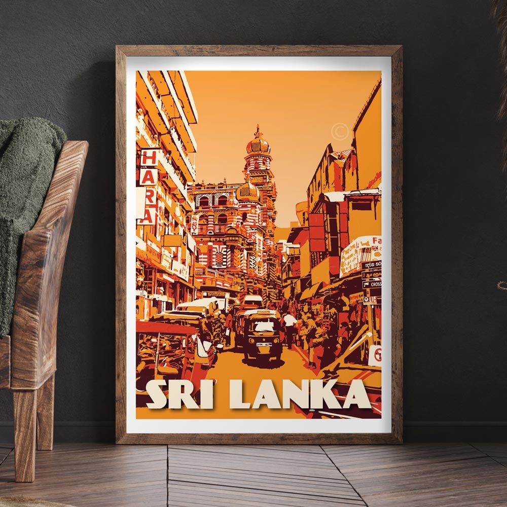 Image of Vintage Poster Sri Lanka - Colombo - Fine Art Print
