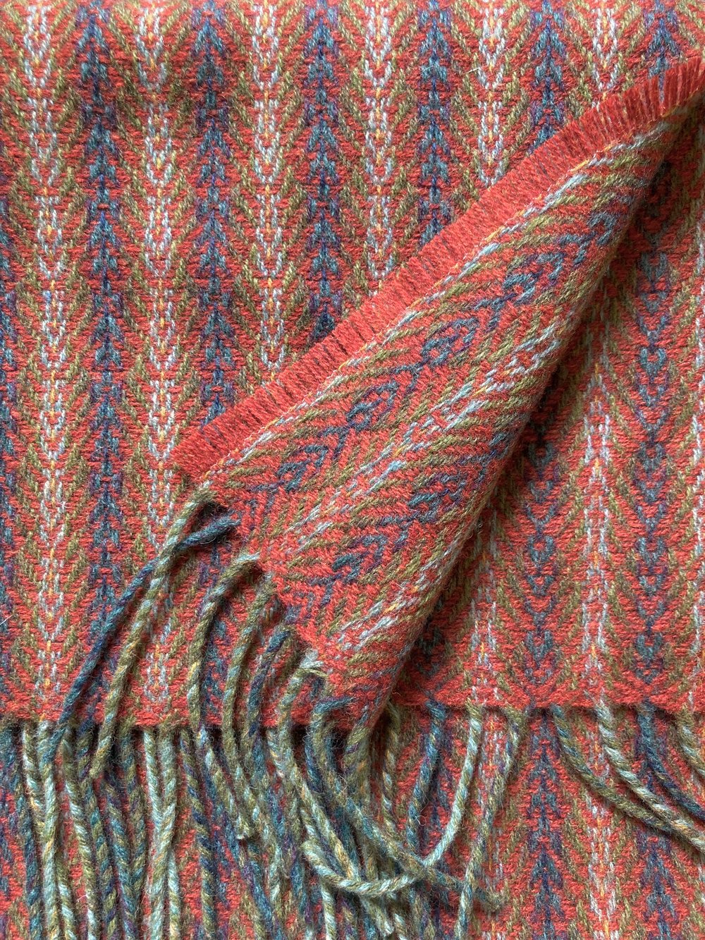 Image of Moss & Tabasco 'Bargello' Big Scarf