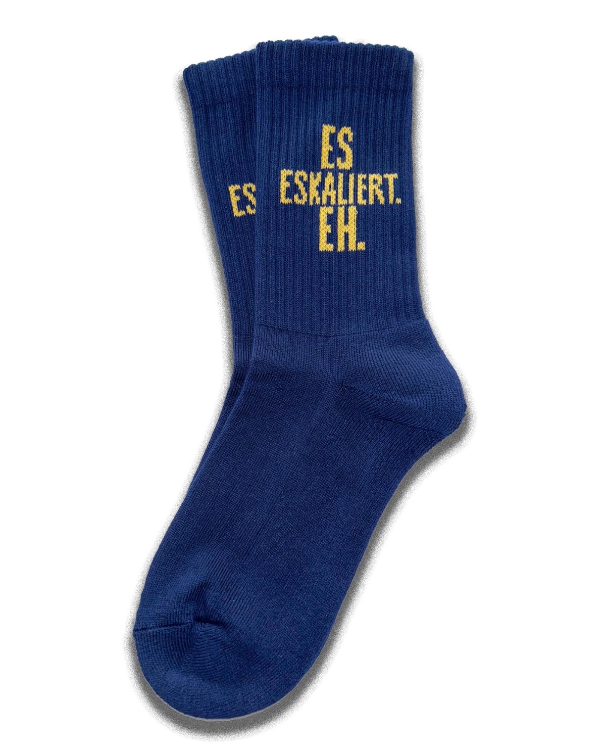 Image of Es Eskaliert Eh Socken (new colorway) navy-yellow