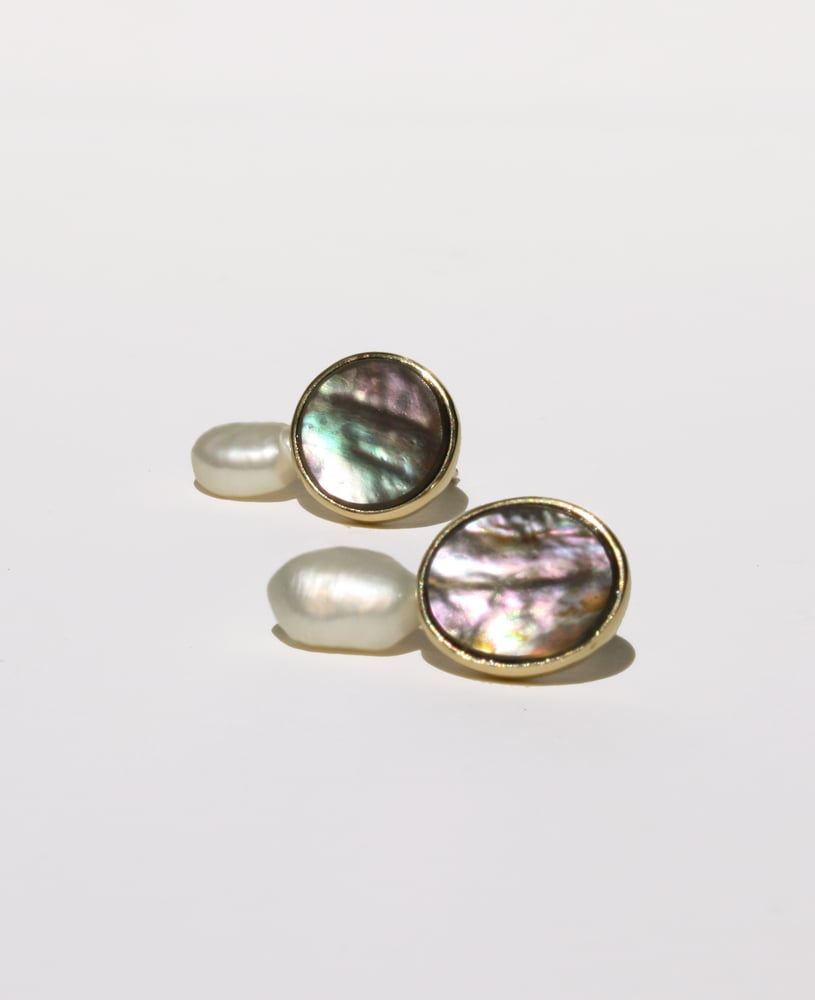Image of Abalone Pearl Studs