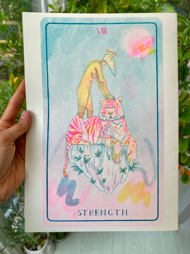 Strength A4 Risograph Print