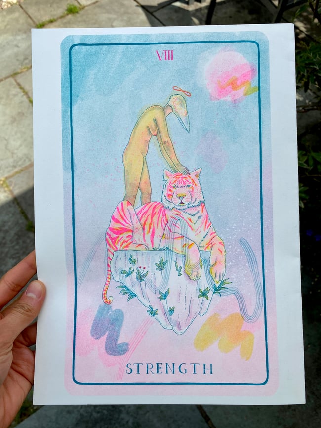 Strength A4 Risograph Print