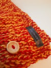 Ruby Red And Mustard Yellow Scarf 