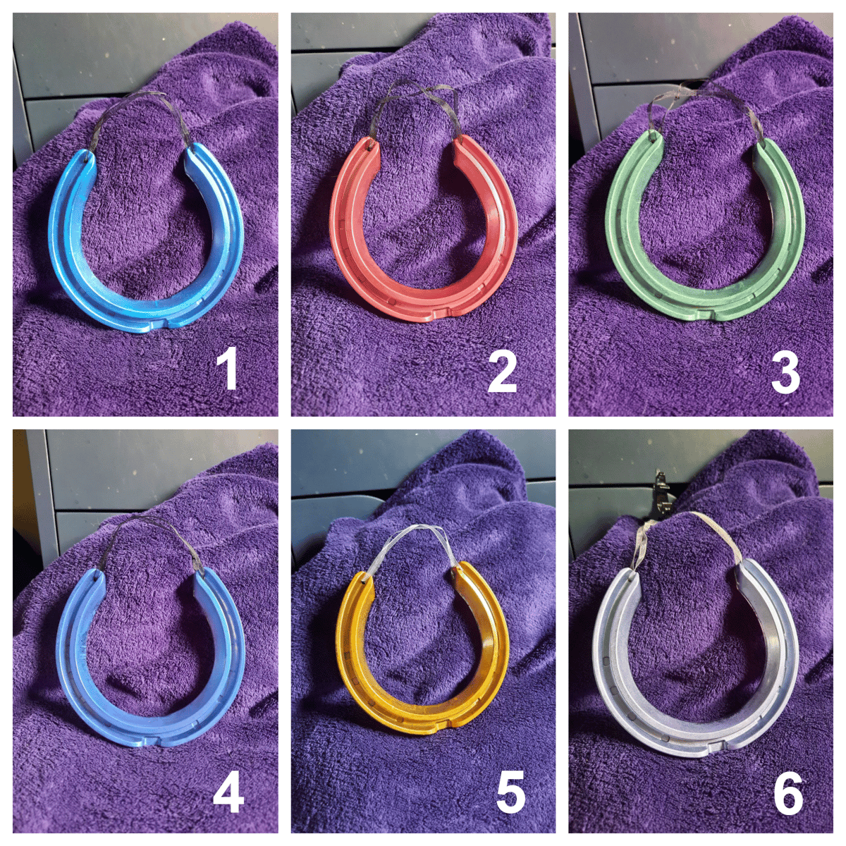 Resin horseshoe hanging art Amethyst Creations