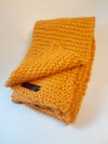 Mustard Yellow Chunky Woollen Scarf 