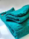 Green Chunky Woollen Scarf 