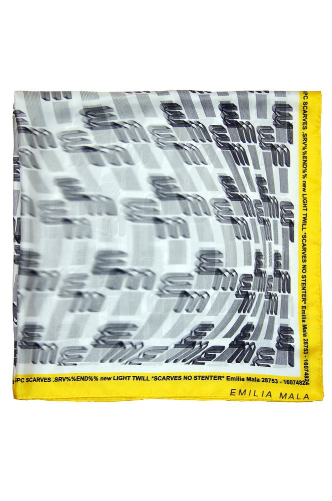 Image of Rendez-Vous Optométrique Silk Scarf / Yellow