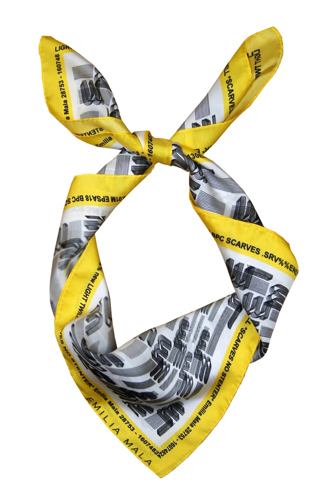 Image of Rendez-Vous Optométrique Silk Scarf / Yellow