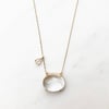 Natural Quartz Oval Necklace