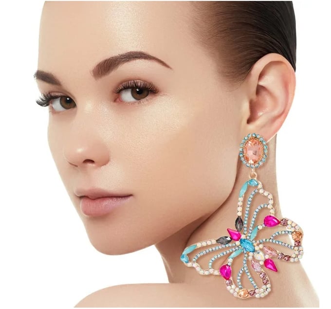 Image of Colorful Butterfly earrings