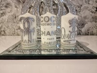 Image 2 of SILVER CROWN CANDLE SET