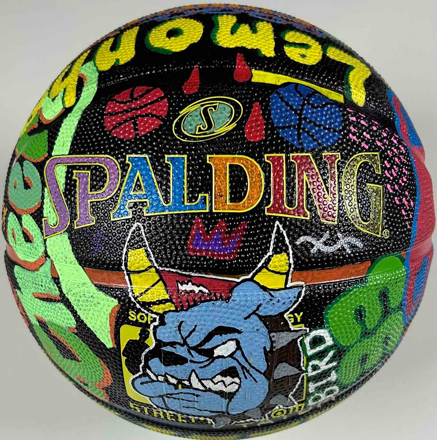 Image de Ballon de basketball " Tribute to Boston " acrylique sur ballon.