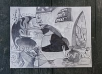 Witch Illustration - Original, Pencil on paper,  22x29 cm