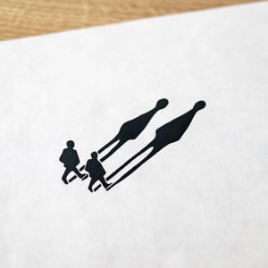 Hikers, Original Lino Art