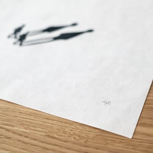 Hikers, Original Lino Art