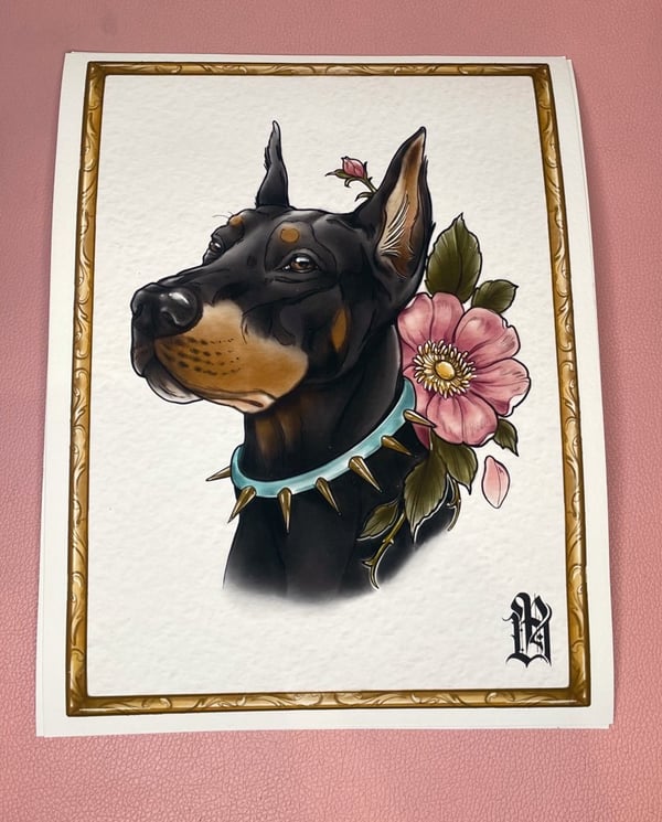 Image of Doberman print