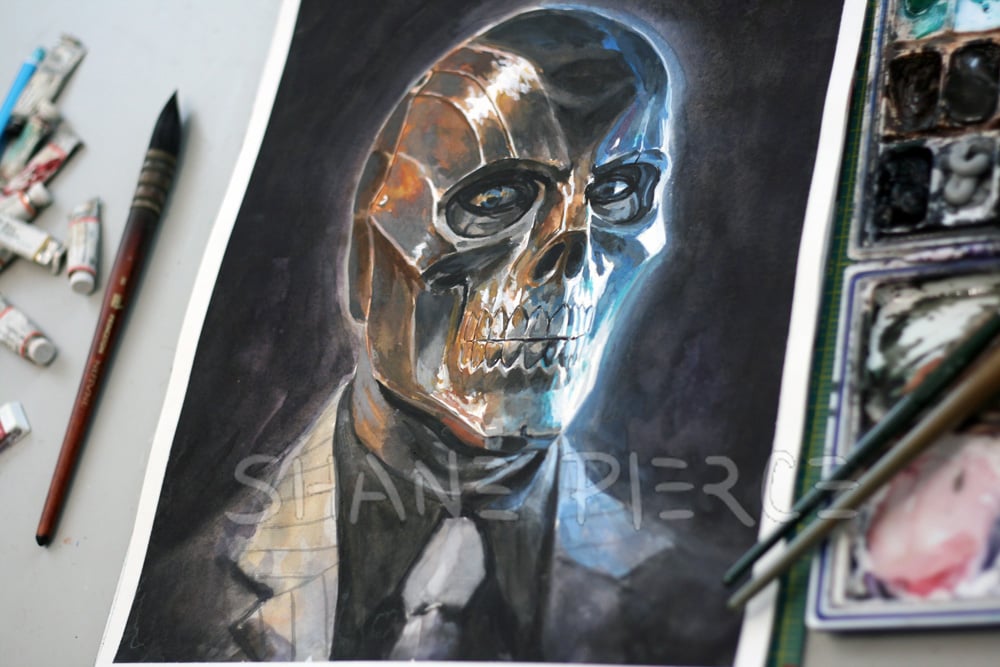 Image of Black Mask Watercolour