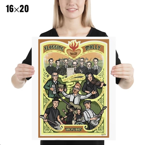 Image of Flogging Molly "Song of Liberty" art print Poster - International