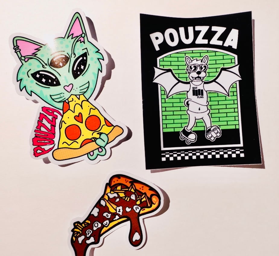 Image de Pouzza Stickers pack / Paquet de stickers Pouzza ( 3 )