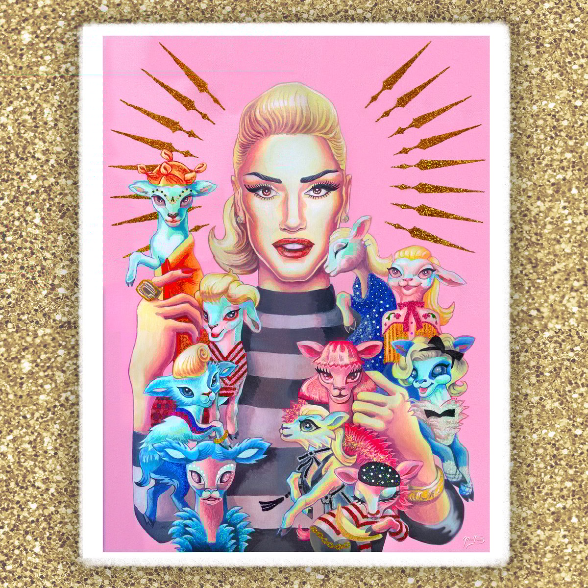 "This lambs is bananas" Gwen Stefani Madtwinsart