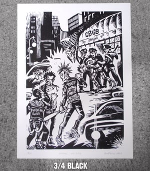 Image of Punx United Lino Print \ shipping in Jan