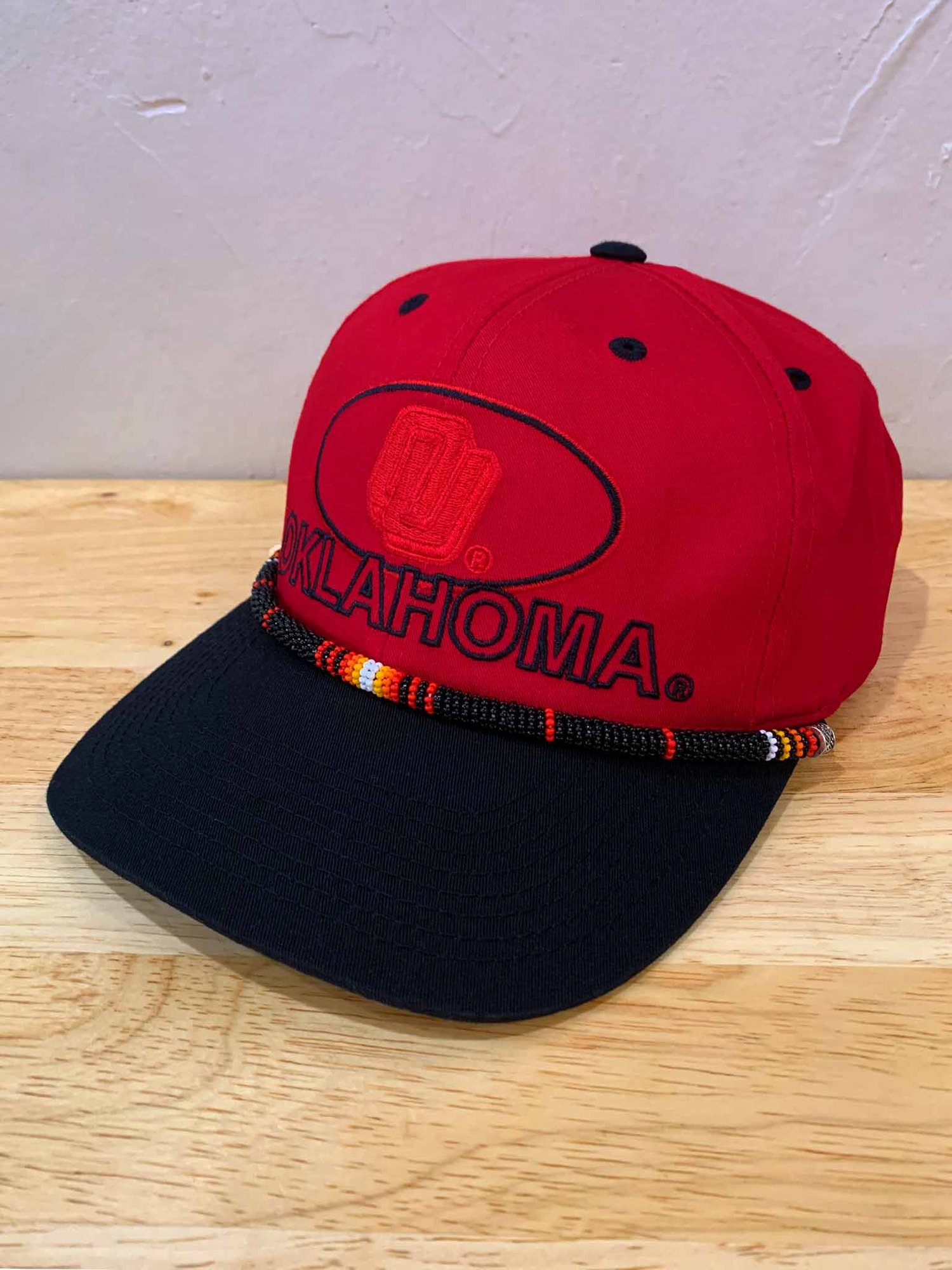 Image of Vintage OU Hat + Nish™ Beaded Rope - Red