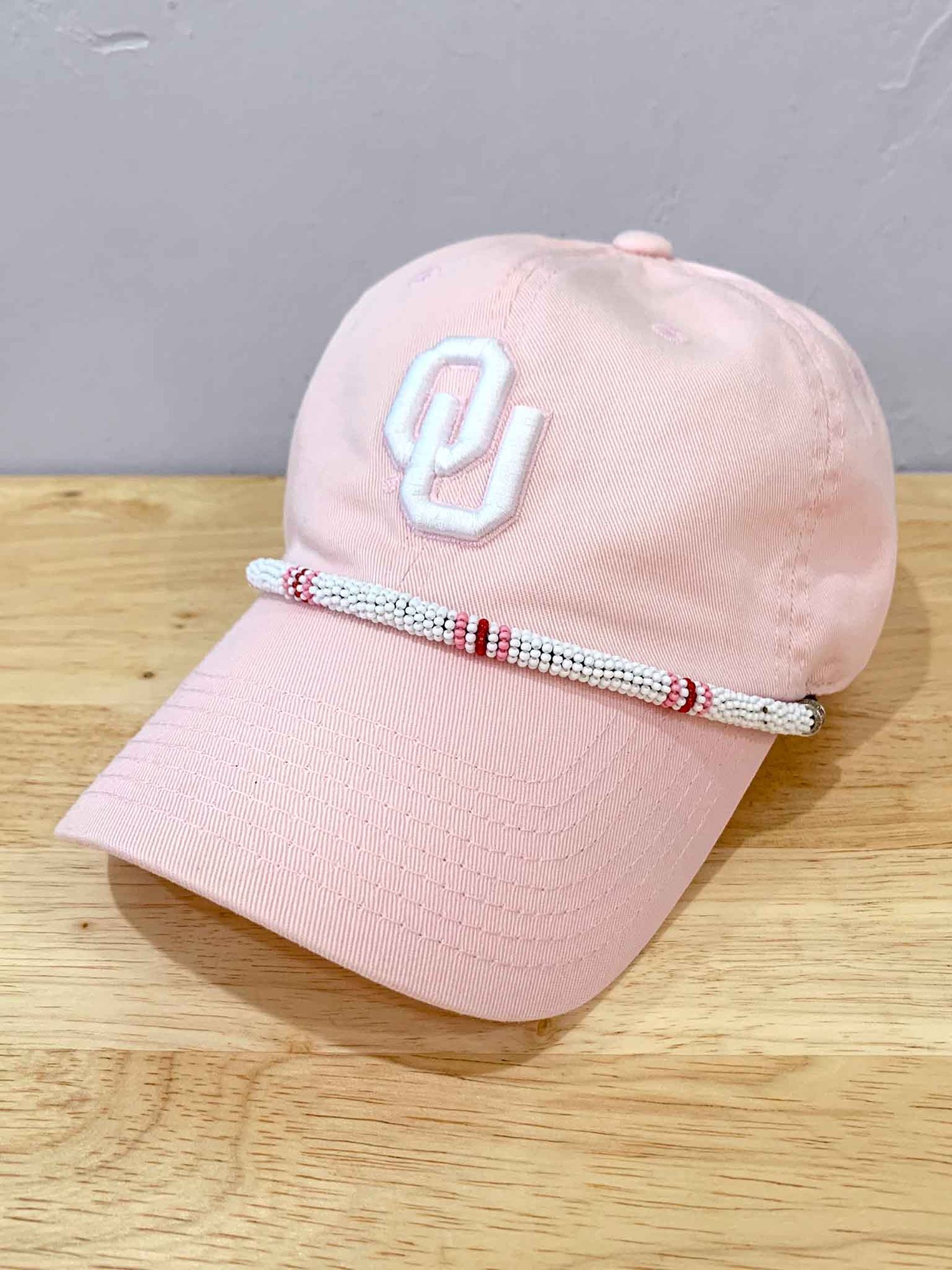 Image of OU Hat + Nish™ Beaded Rope - Light Pink