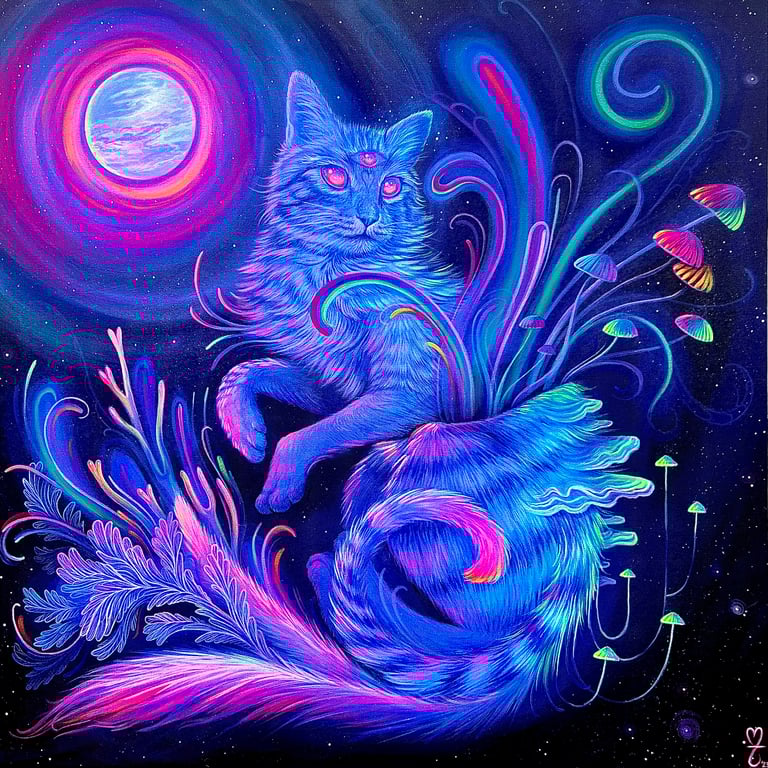 “Flintwick Kitty” poster print 24x24”