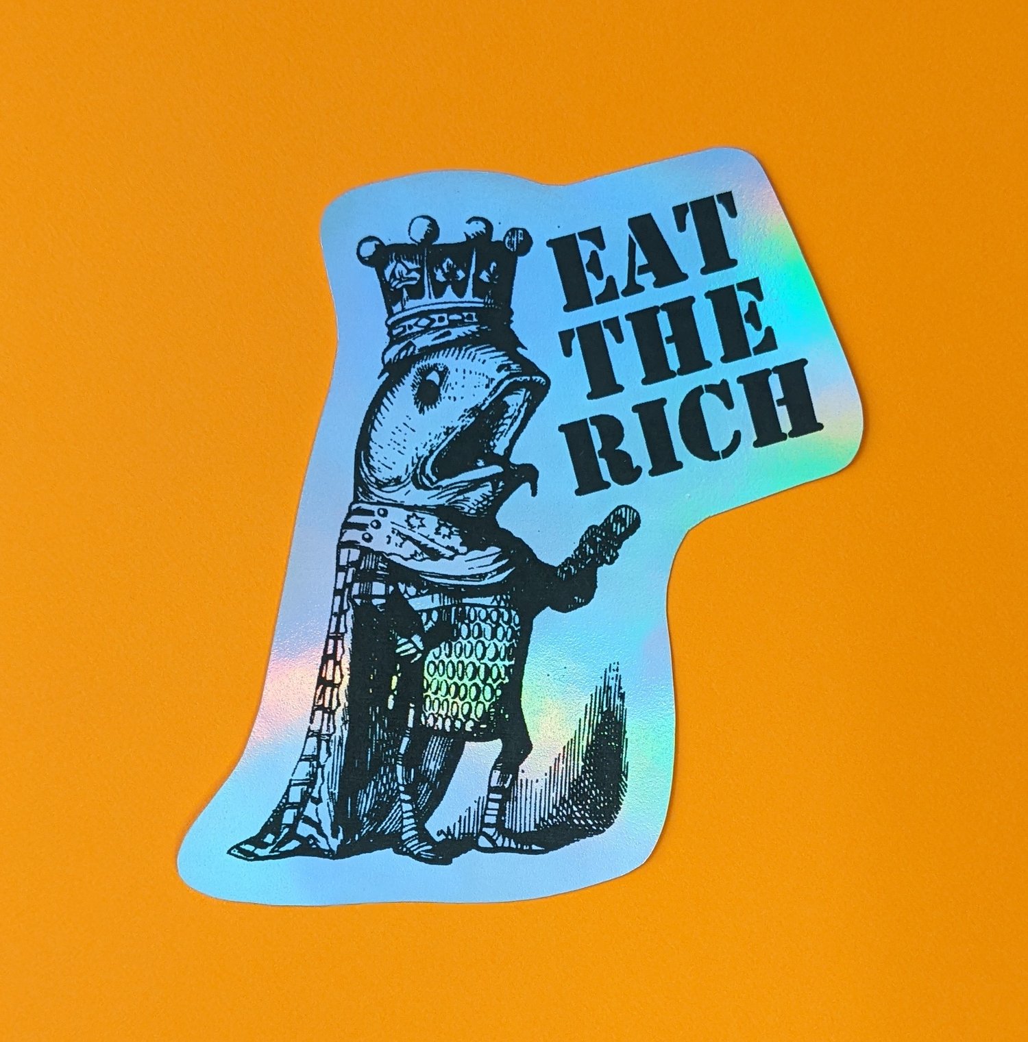 eat the rich - fish king (sticker)