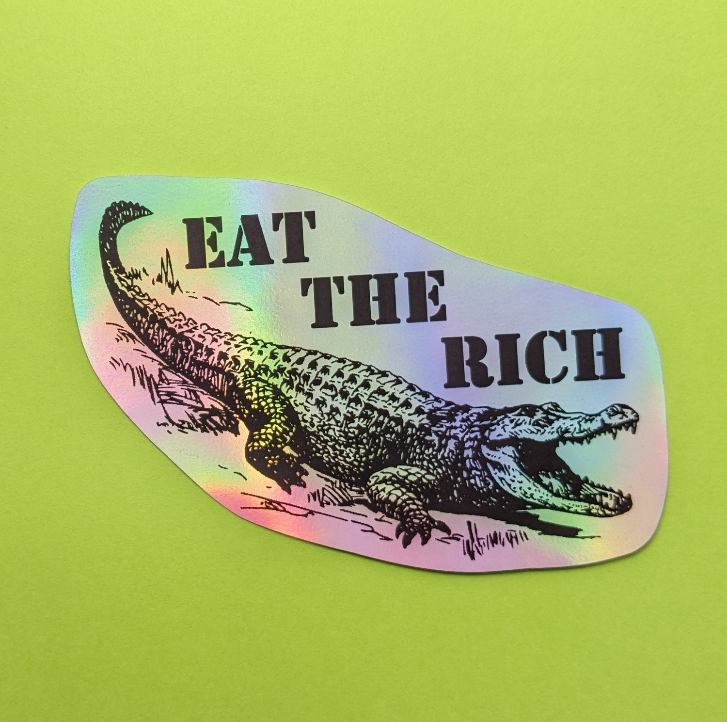eat the rich - alligator (sticker)