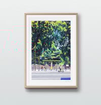 Image 4 of Kyōto-gosho bus stop (giclee Print, A3)