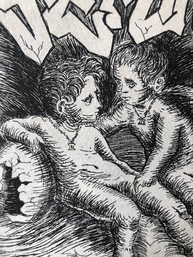 Incisione acquaforte Gemini