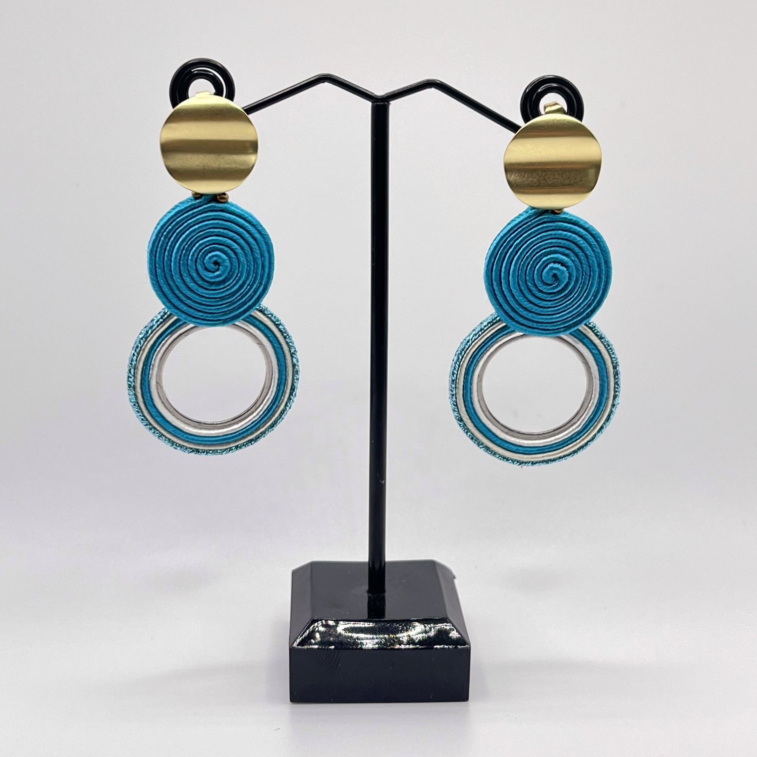 Pendientes soutache MEDELLIN - color turquesa